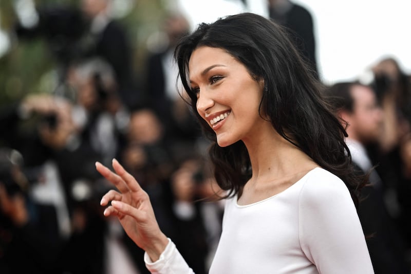 Bella Hadid at the screening of 'Broker' at the 75th Cannes Film Festival on May 26, 2022. AFP