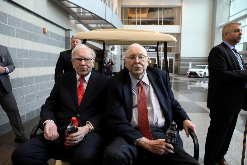Berkshire Hathaway Chairman Warren Buffett, left,  - 1.7m followers. Reuters