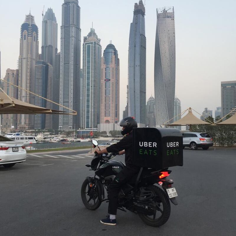 UBER Eats is one of several delivery services that have reshaped the food and beverage landscape in the UAE. Courtesy UBER Eats