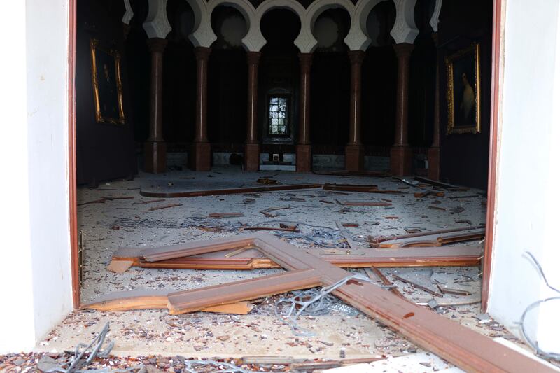 The Salon Arabe on the historic first floor, renowned for its hand-carved woodwork imported from Damascus, has now been restored. Photo: Sursock Museum