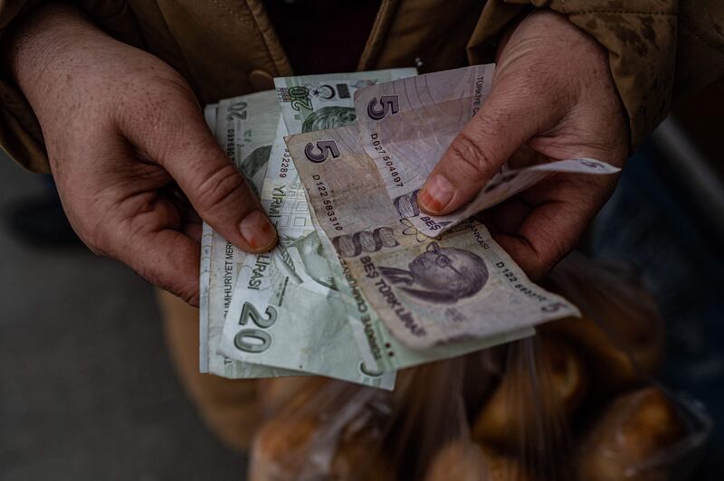 The Turkish lira's collapse has fed into consumer prices almost overnight, resulting in rampant inflation. Photo: AFP