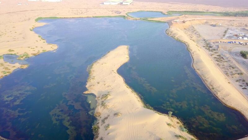 The "green patch" is near its Al Saja’a wastewater plant. Qatra Water Solutions
