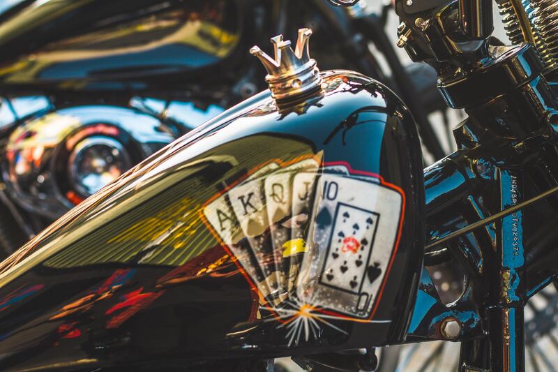 A custom Harley-Davidson chopper pictured at last year’s event