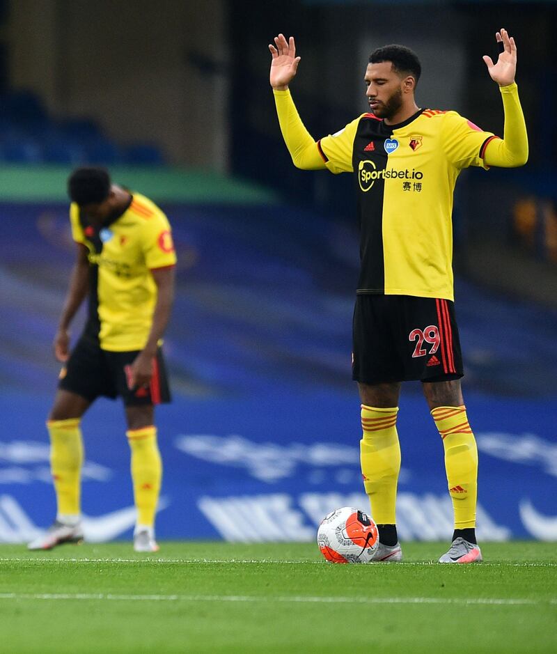 Etienne Capoue - 5: The Frenchman - already on a yellow card - barreled into Pulisic for a cast-iron penalty that killed any chance Watford had of getting anything out of the game. AFP