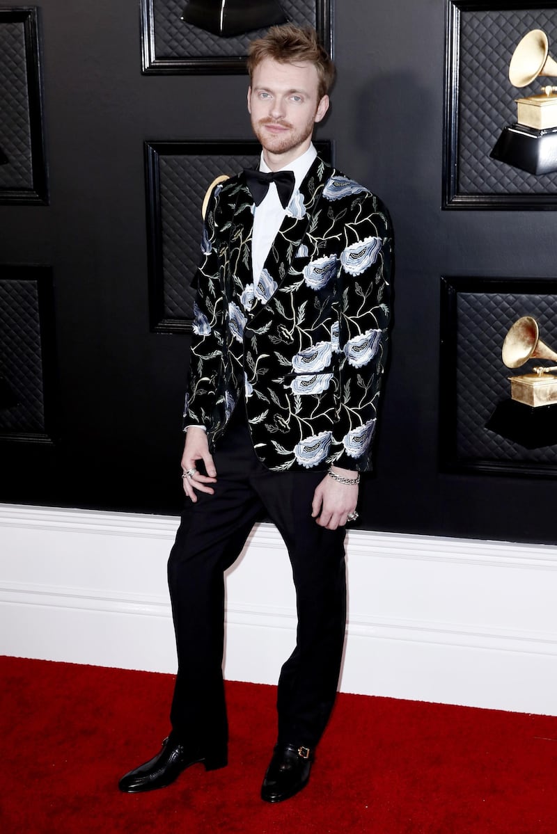 Finneas O'Connell, Billie Eilish's brother and songwriting partner, arrives for the 62nd annual Grammy Awards ceremony at the Staples Center in Los Angeles, California, USA, 26 January 2020.  EPA