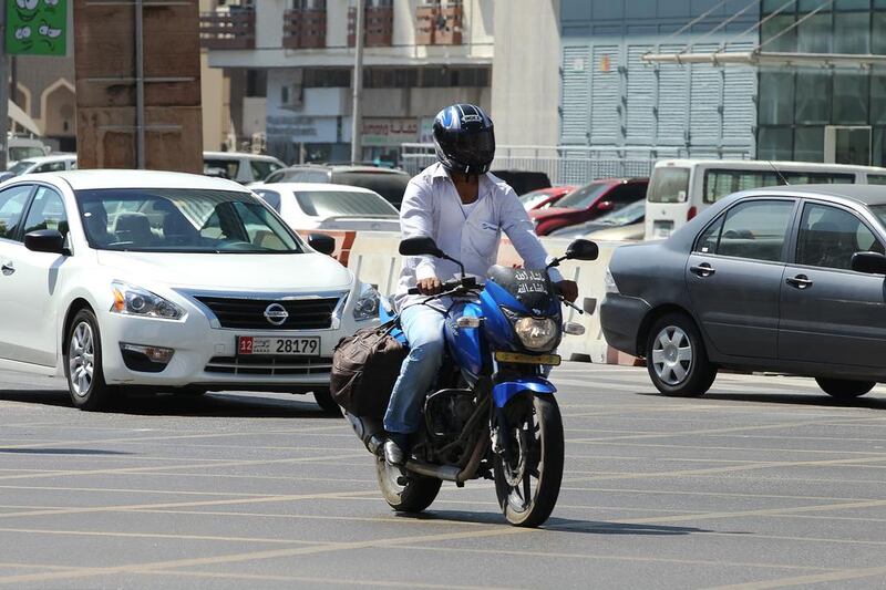 A reader says motorbike riders should have regular safety lessons. Mona Al Marzooqi / The National