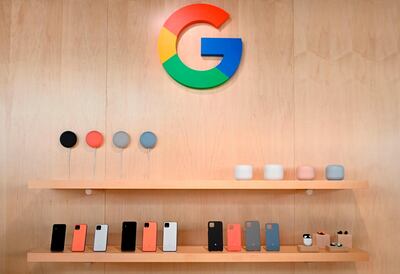 (FILES) In this file photo taken on October 15, 2019 The new Google Pixel 4 phone is on display during a Google product launch event called Made by Google 19 on October 15, 2019  in New York City. America's trade deficit in October unexpectedly fell to its lowest level in more than a year as Americans imported billions less in autos and consumer goods like toys and mobile phones, according to government data released on December 5, 2019. Reducing the deficit -- central goal of President Donald Trump's aggressive trade agenda -- reflected to the decline in the worldwide exchange of goods and services as the global economy weakens. / AFP / Johannes EISELE
