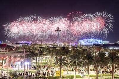 Expo 2020 Dubai New Year's eve celebrations will feature an EDM concert by Armin van Buuren and Dimitri Vegas plus fireworks. Photo: Expo 2020 Dubai