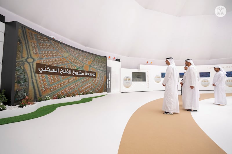 Sheikh Khaled bin Mohamed, Crown Prince of Abu Dhabi, tours the expansion of Al Falah housing project, developed by Abu Housing Authority and stakeholders, which has provided 899 new homes for citizens in Abu Dhabi