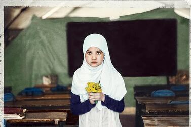 Osama Esid, who now lives in the US, photographed Syrian refugee camps in Turkey in 2014. Here, Fatima is pictured. Courtesy Middle East Institute