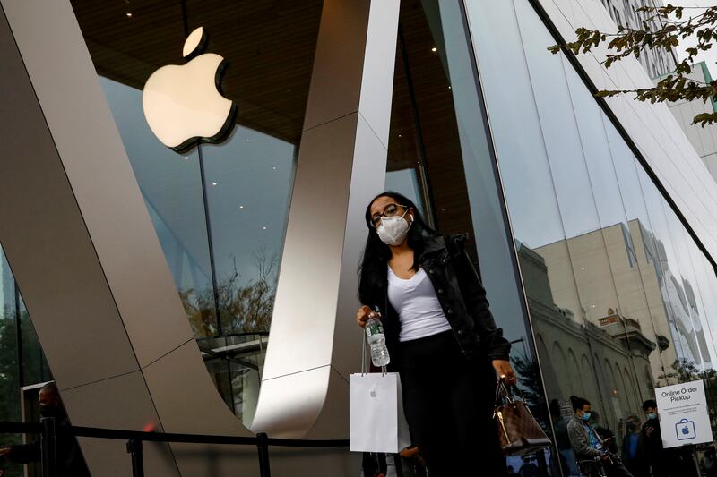 Several big technology companies weighed on Wall Street, with Apple sliding 3.9 per cent. Reuters