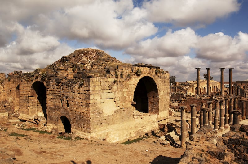 Ruins of Roman baths at Bosra, Syria.