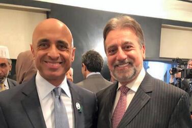 Yousef Al Otaiba, UAE ambassador to the US and Rabbi Dr Elie Abadie. Jewish Council of the Emirates