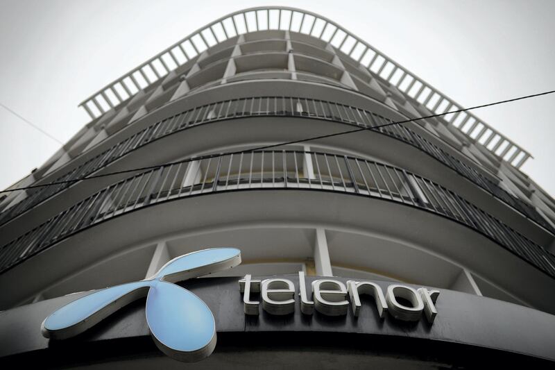 Telenor's logo is seen in central Belgrade, Serbia, March 21, 2018. REUTERS/Marko Djurica