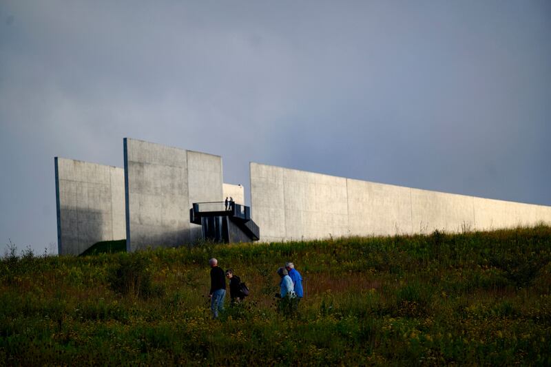 Visitors stroll through national park grounds in Shanksville. Getty / AFP