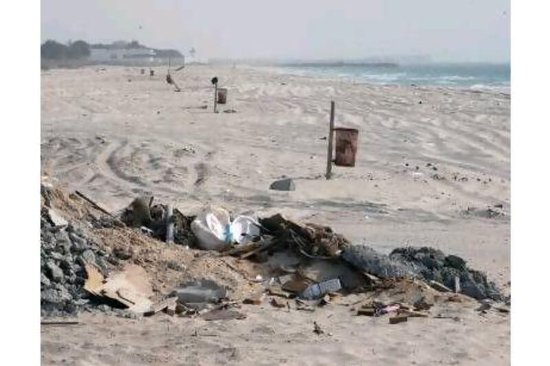 A reader is annoyed with people who litter beaches such as this one in Umm Al Quwain. Randi Sokoloff / The National