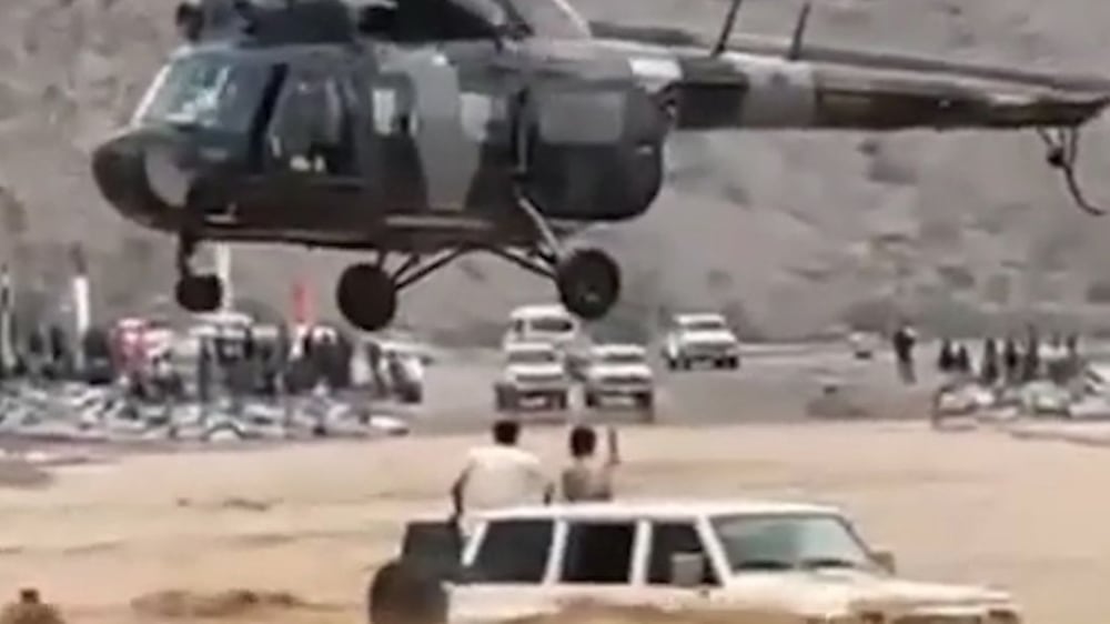 UAE police use helicopter to rescue people stranded after heavy rain