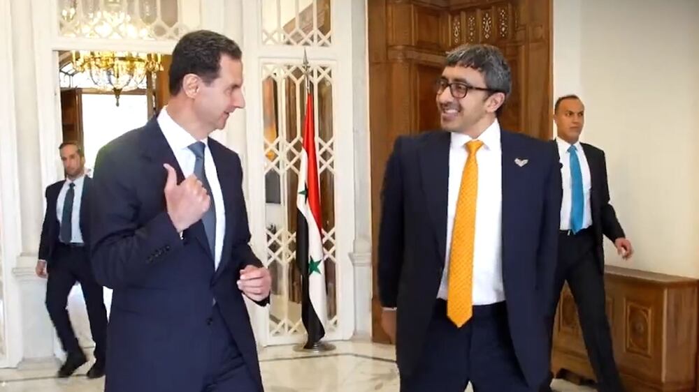 Sheikh Abdullah bin Zayed meets Syrian President in Damascus