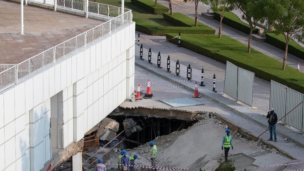 Work underway at Dubai Marina tower after car park roof collapse