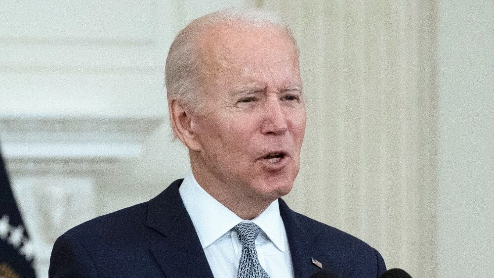 President Joe Biden speaks about the 2021 jobs report in the State Dining Room of the White House, Friday, Jan.  7, 2022, in Washington.  (AP Photo / Alex Brandon)