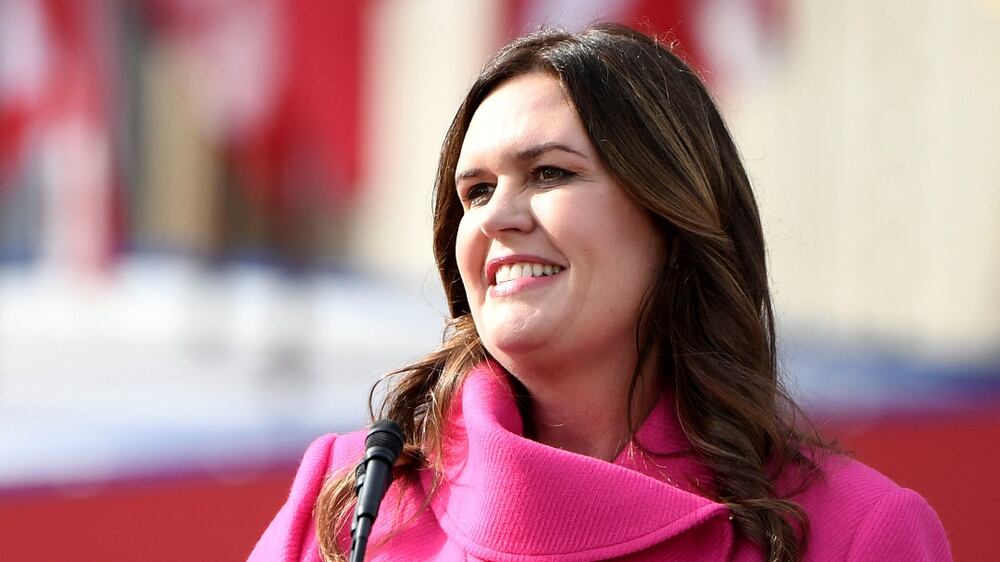 Arkansas Gov.  Sarah Huckabee Sanders speaks after taking the oath of the office on the steps of the Arkansas Capitol Tuesday, Jan.  10, 2023, in Little Rock, Ark.  (AP Photo / Will Newton)