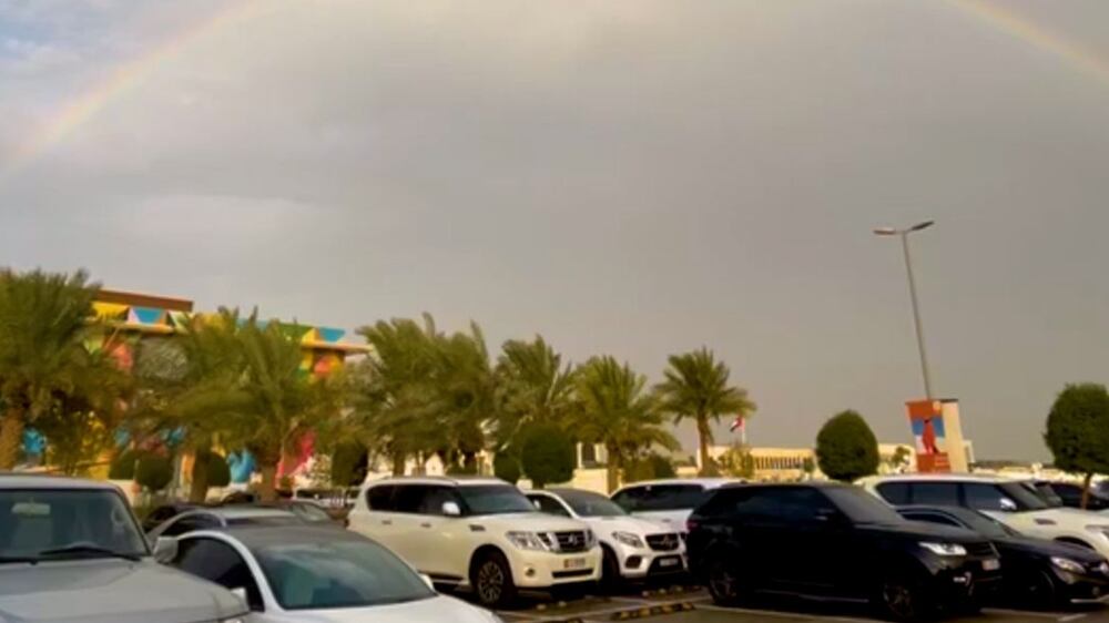 Rainbow appears in Abu Dhabi