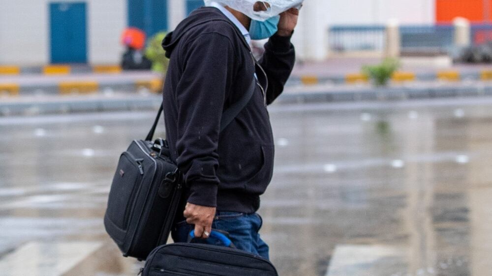 Rain showers at central Abu Dhabi on a Sunday morning. Victor Besa / The National