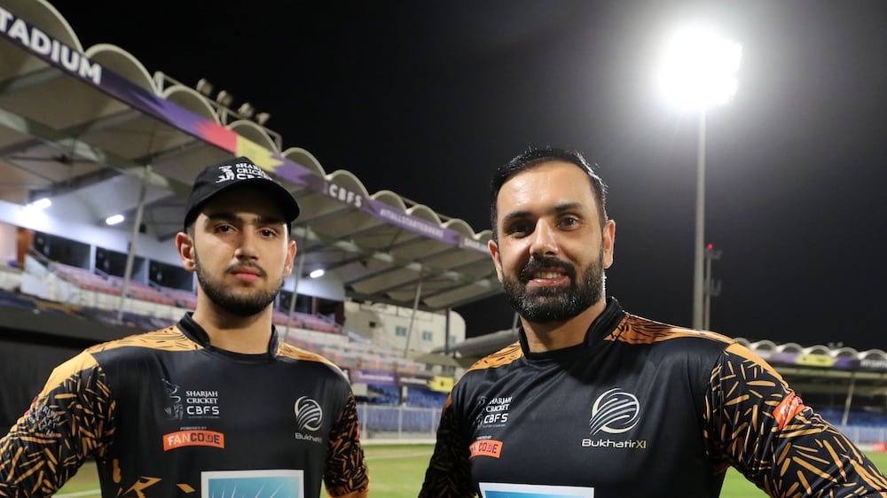 Superstar cricketer Mohammed Nabi plays with his son in Sharjah