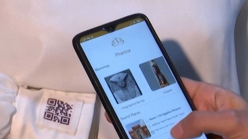 Dress with QR code helps tourists explore Egypt