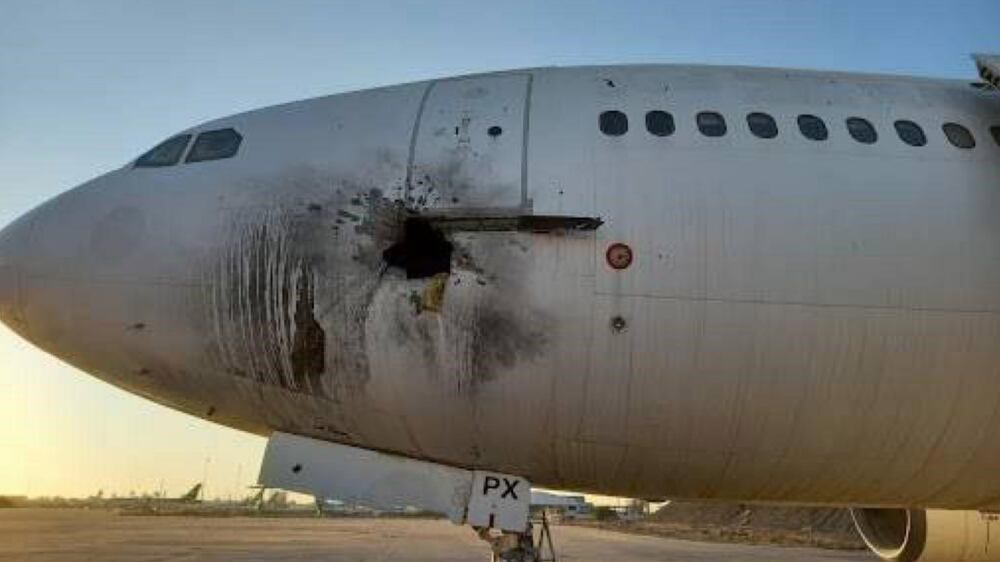 At least six rockets hit Baghdad's International Airport at dawn Friday. Credit: security official