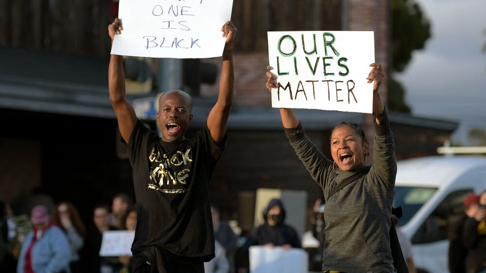 People protest in Oakland after the fatal beating of Tyre Nichols