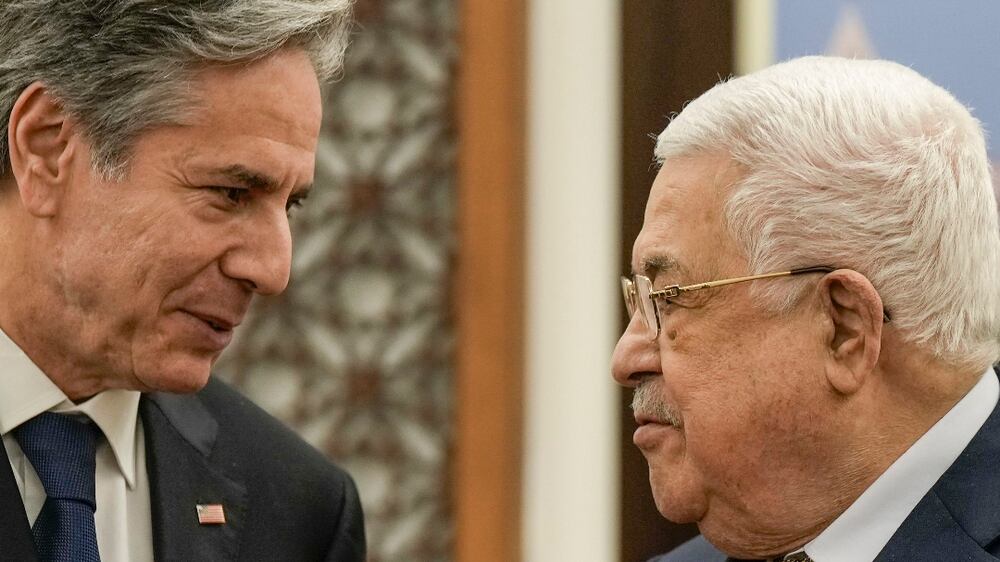 Blinken meets Palestinian President Mahmoud Abbas in Ramallah