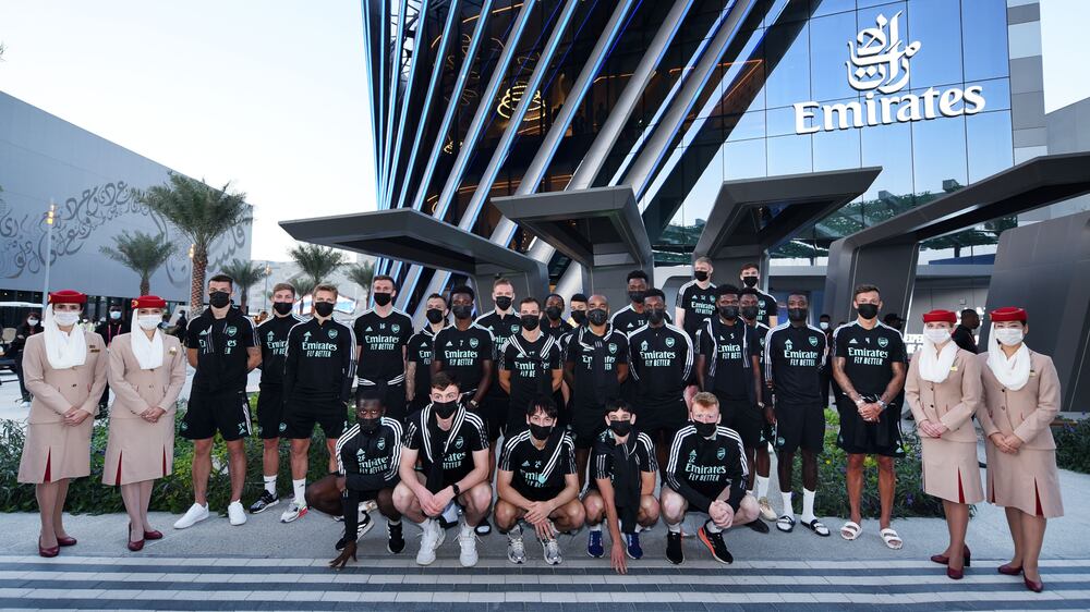 Arsenal players explore Expo 2020 Dubai