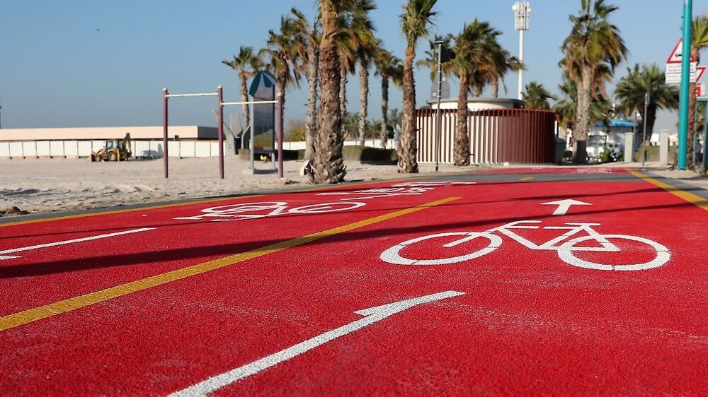 Check out the new cycle path at Jumeirah Beach, Dubai