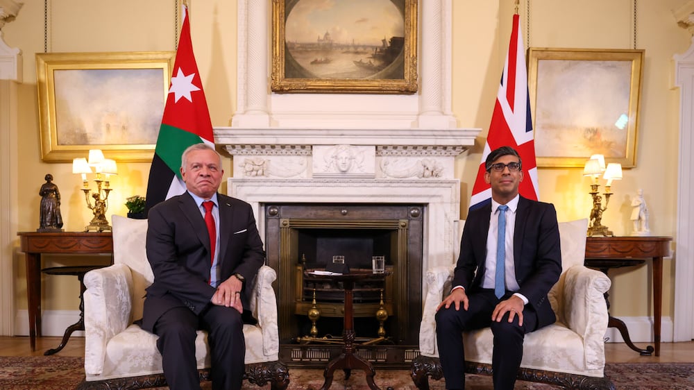 Jordan's King Abdullah and Rishi Sunak discuss Gaza in London