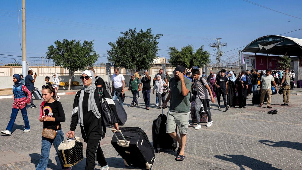 First group of foreign citizens leave besieged Gaza through Egypt's Rafah crossing