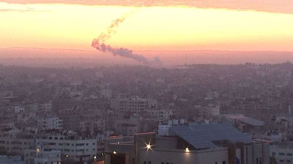 Israeli air strikes on the Gaza Strip after rockets fired