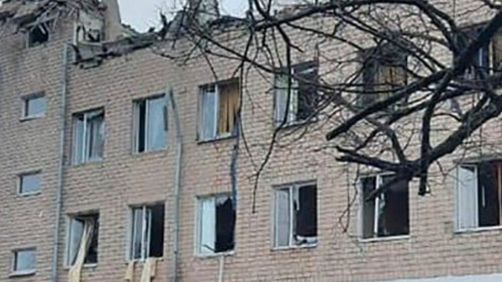 A handout photo made available by the Ukrainian Interior Ministry's press service shows the aftermath of an explosion in the premises of a military unit building in Kiev (Kyiv), Ukraine, 24 February 2022.  The Russian president authorized a special military operation in the Ukrainian Donbass region.  Russian troops entered Ukraine while the countryâ€™s President Volodymyr Zelensky addressed the nation to announce the imposition of martial law.   EPA / Interior Ministry press service HANDOUT HANDOUT HANDOUT EDITORIAL USE ONLY / NO SALES