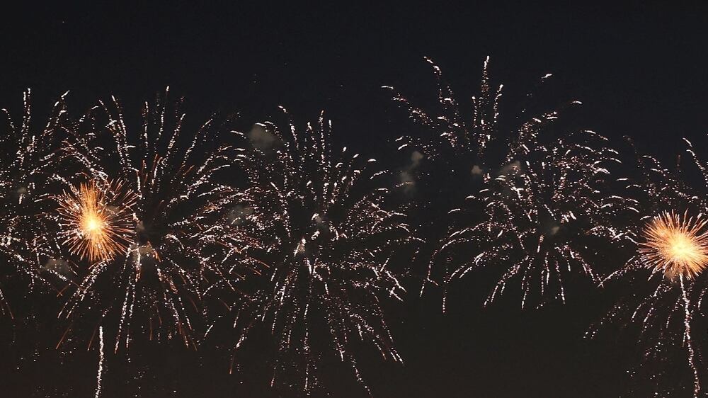 Fireworks and drones light up the sky in Saudi Arabia