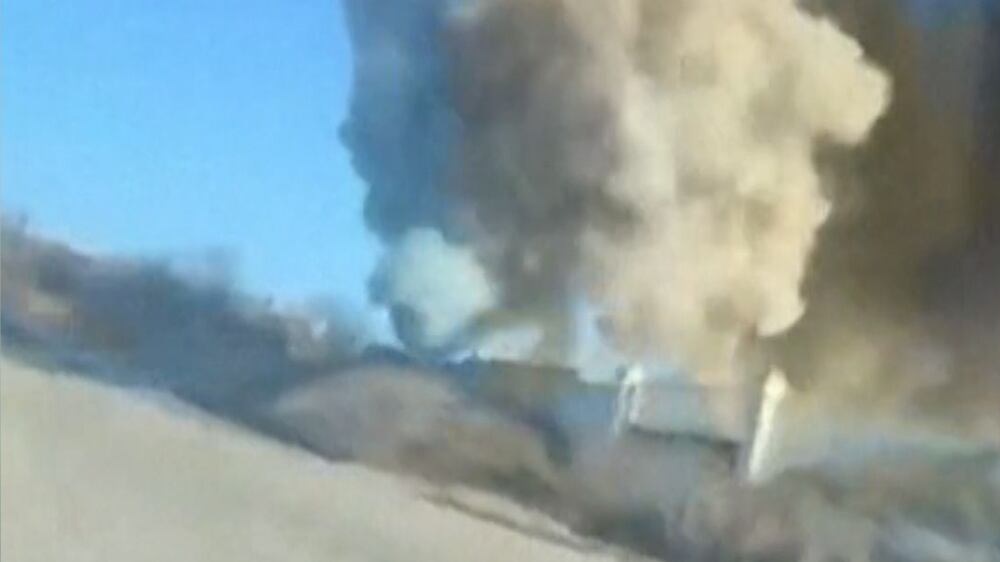 Watch: Ukraine fuel station explodes metres from witness