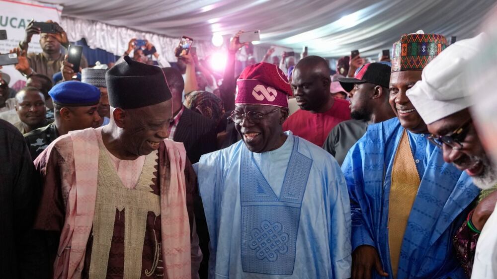 Supporters of Nigeria's APC celebrate Bola Tinubu's election win