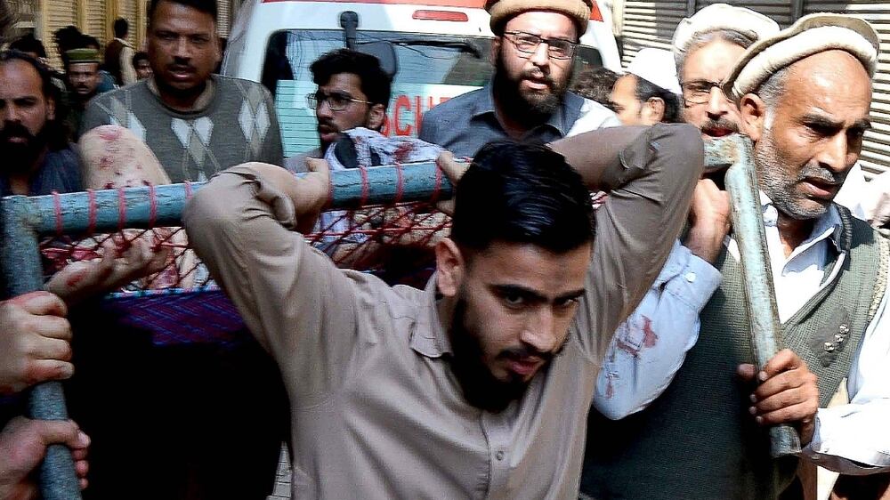 At least 56 people killed in suicide attack on mosque in Pakistan