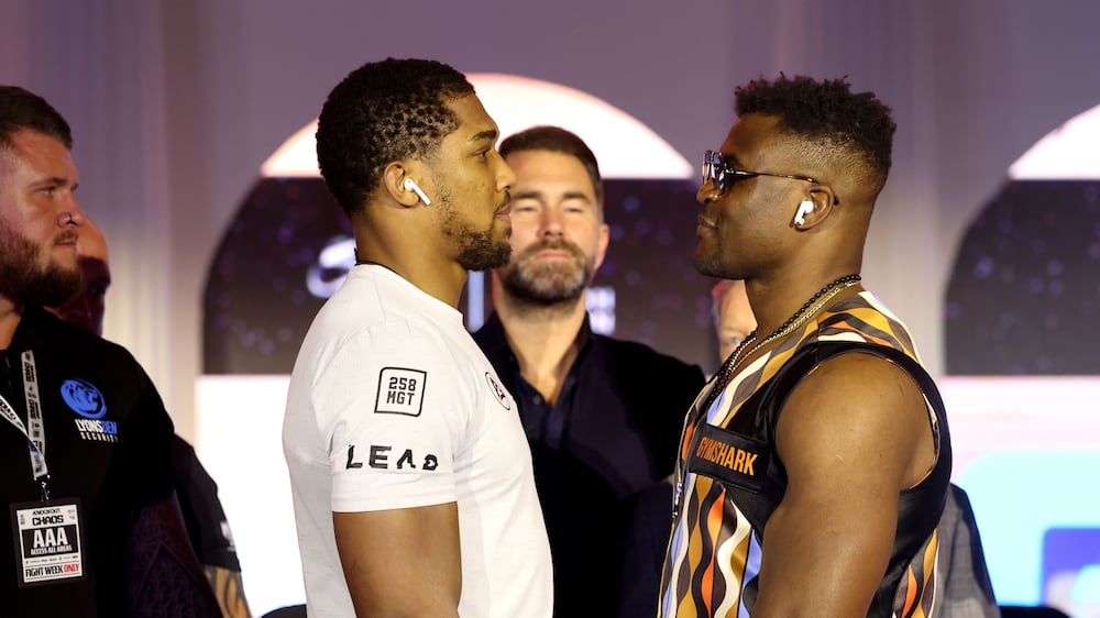 Anthony Joshua and Francis Ngannou face off in Riyadh