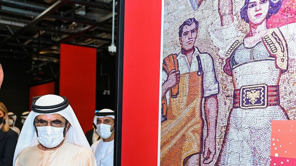 Sheikh Mohammed visits Expo 2020 with Albanian PM