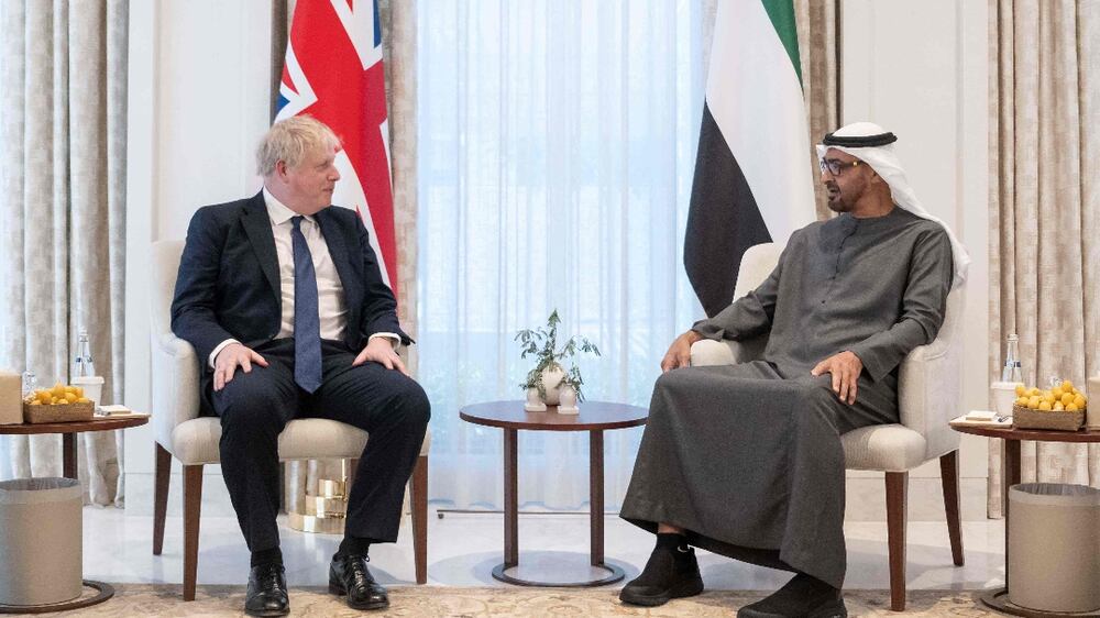 Abu Dhabi Crown Prince and Boris Johnson