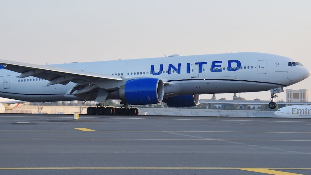 United Airlines first flight to Dubai in nearly seven years touches down in the UAE. Photo: Dubai Airports