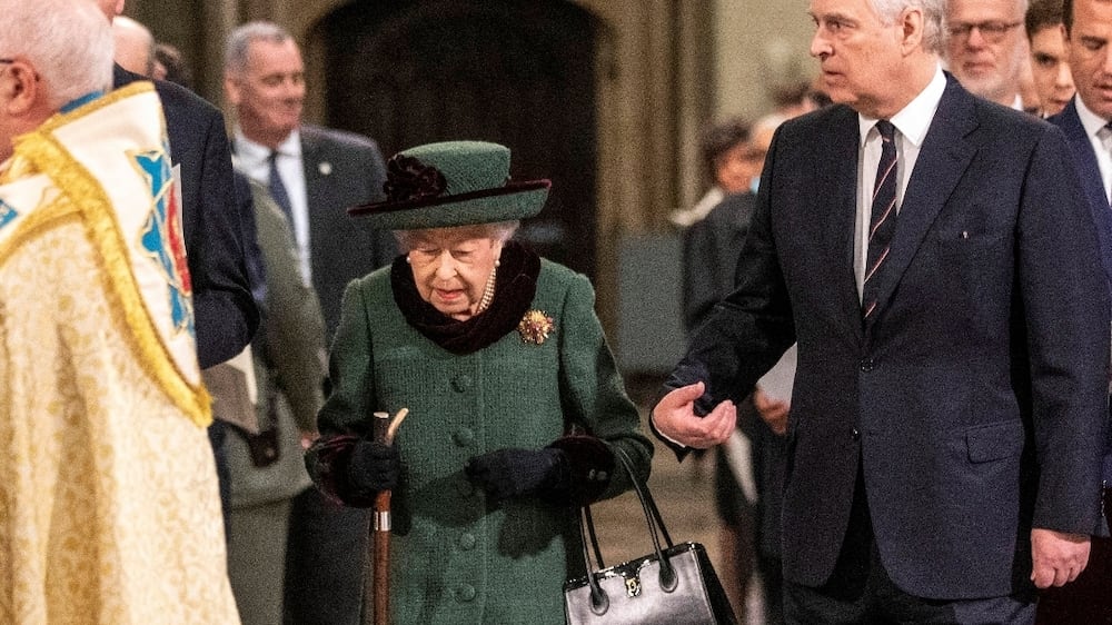 The UK's Queen Elizabeth and royal family attend Prince Philip's memorial service