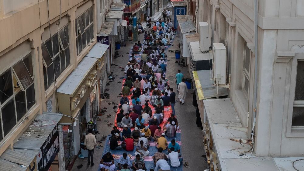 How streets of old Dubai come alive daily with huge community iftar
