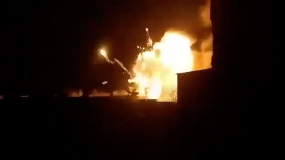 Footage appears to show moment Israel bombed Aleppo