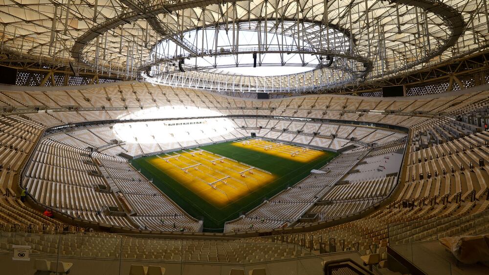 FILE PHOTO: Soccer Football - General views of the Lusail Stadium - Lusail, Qatar, March 28, 2022.   General view inside the Lusail Stadium, the venue for the 2022 Qatar World Cup Final REUTERS / Pawel Kopczynski / File Photo